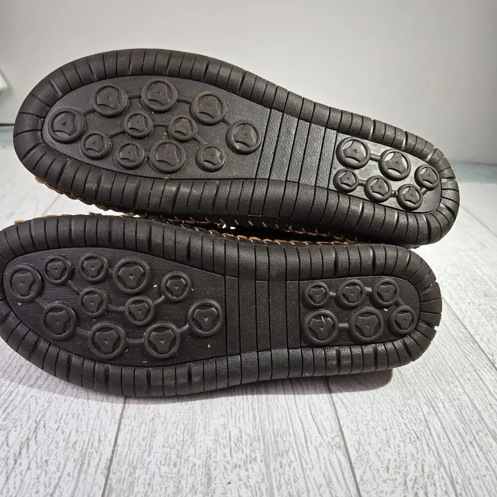 Madixa Kapda Leather 1978 5 Mens Moccasin Boots Brown Sz 10.5 EU Size 44 Hippie
